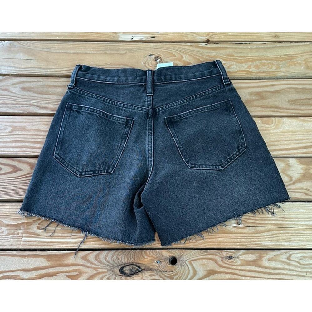 NWT Madewell Relaxed Mid Length Denim Shorts Size 23 Women’s Black - Picture 2 of 10
